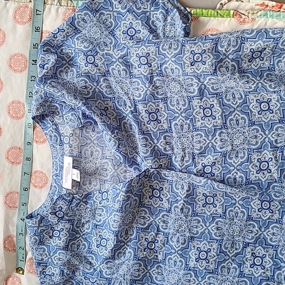 Morgan Taylor women's small 100% polyester short sleeve blouse NWT - Picture 3 of 9